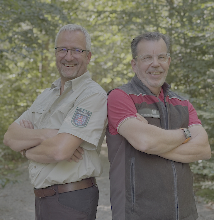 Die Förster Dirk Fritzlar und Horst Sproßmann.