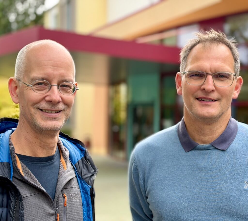 Der Hauptgeschäftsführer des LSB Thüringen, Thomas Zirkel, und der Leiter der Landessportschule, Christian Müller.
