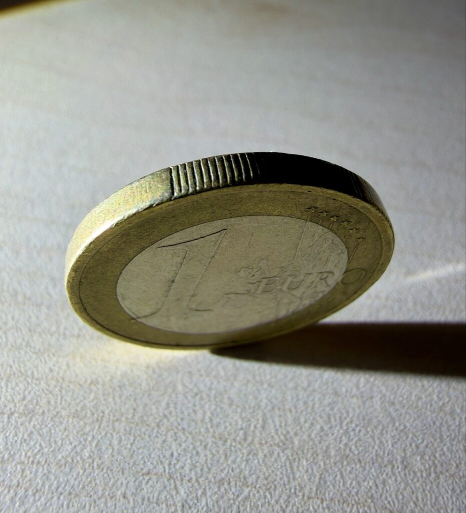 Eine Ein-Euro-Münze